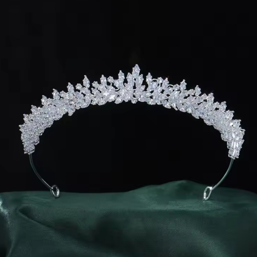 Elegant Silver Crystal Tiara